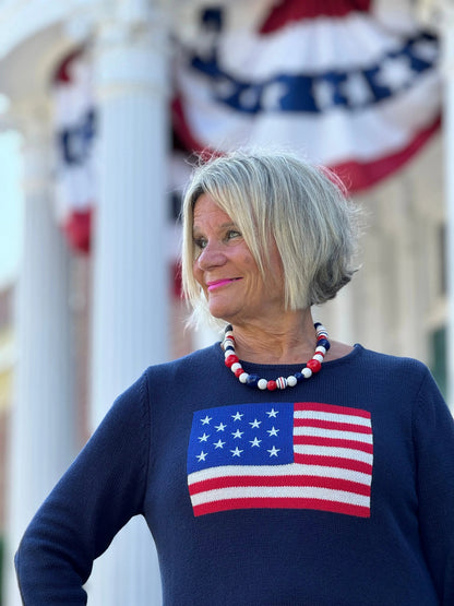LULU-B NAVY FLAG SWEATER