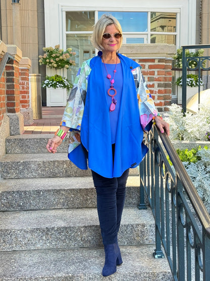 Blue Reversible Rain Cape - Collection