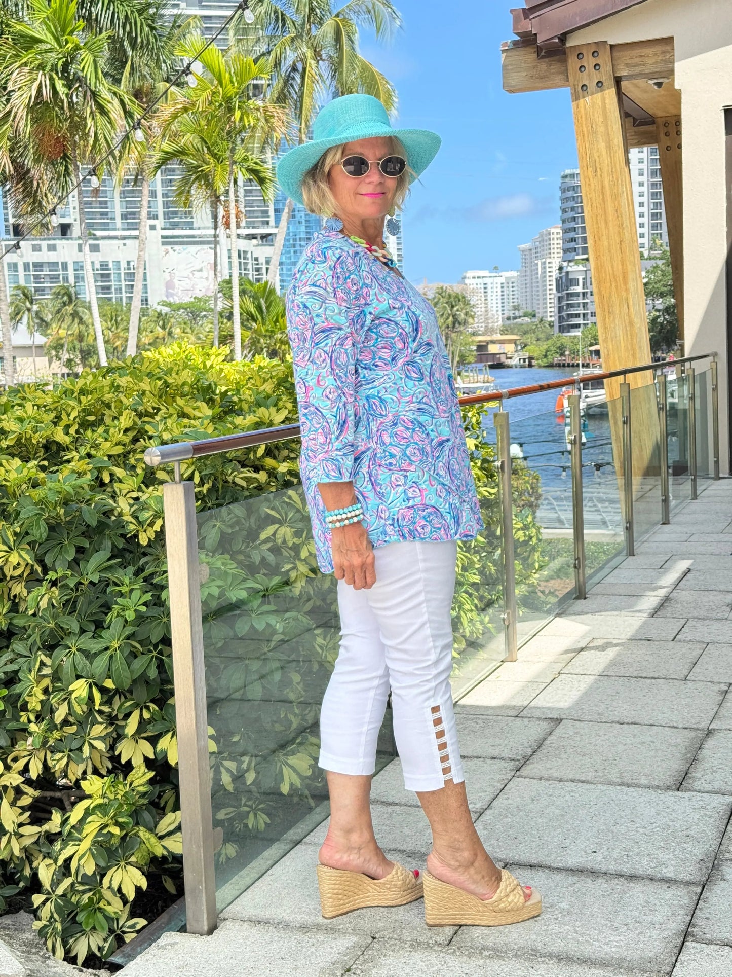 BLUE TURTLE ASYMMETRIC TOP
