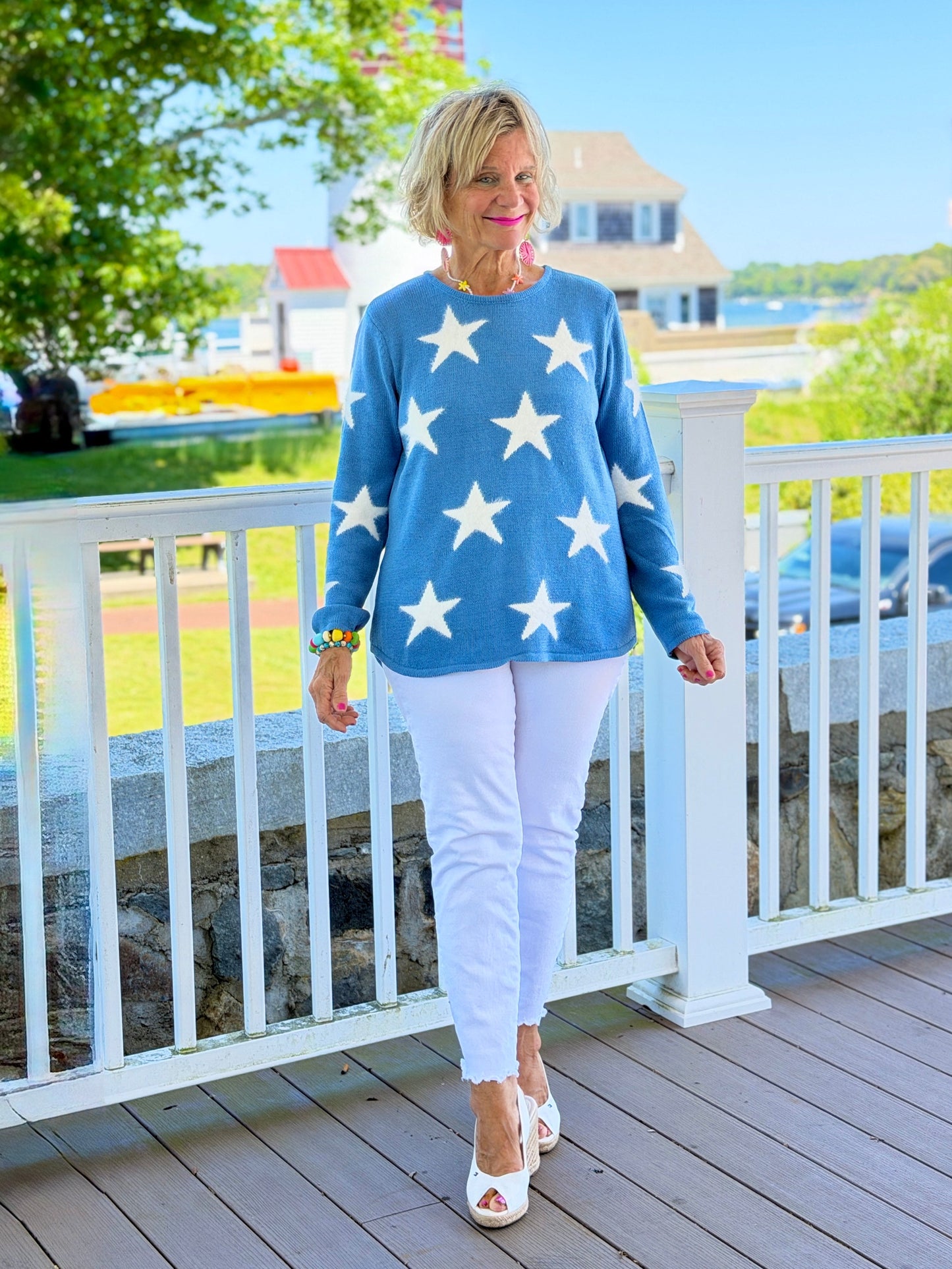 LULU B PERRI DOCKSIDE FUZZY SWEATER
