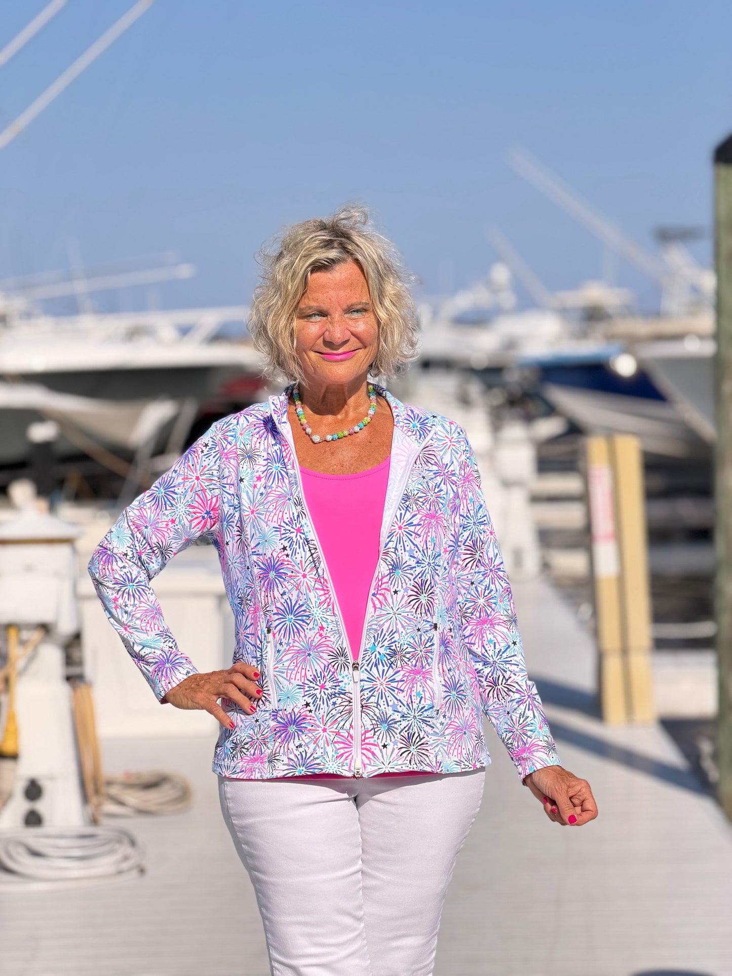 LULLU B FIREWORKS FULL ZIPPER JACKET