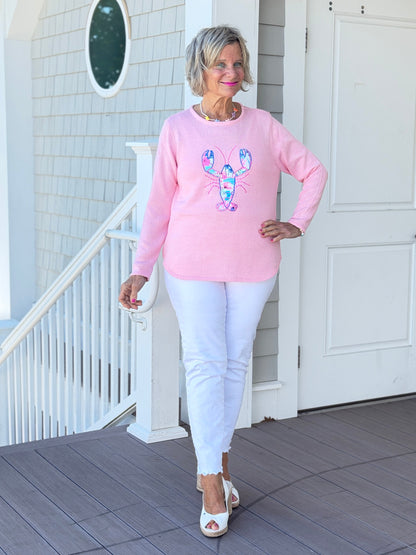 BEACH CLUB PINK LOBSTER SWEATER