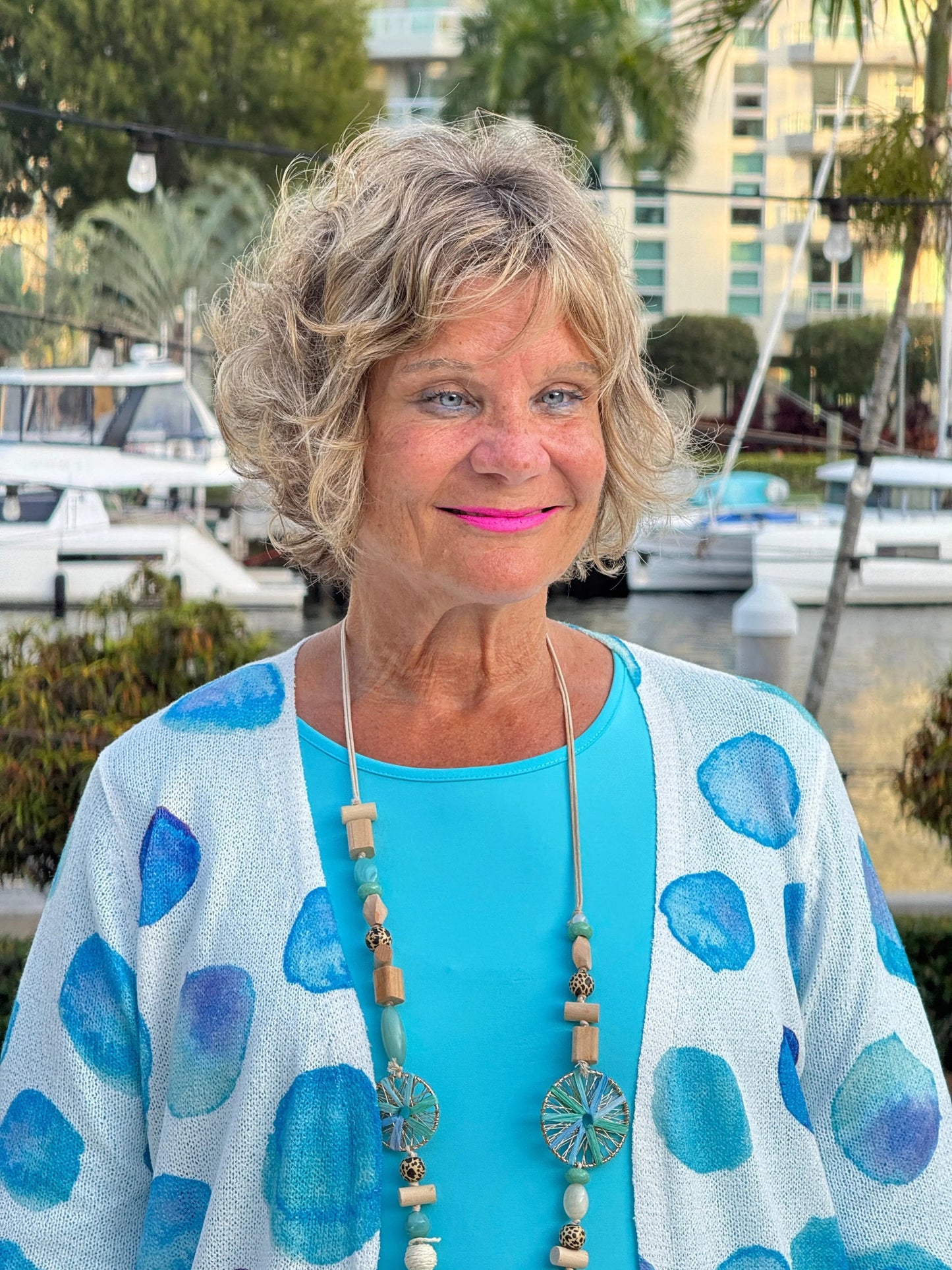 AQUA DOT CARDIGAN