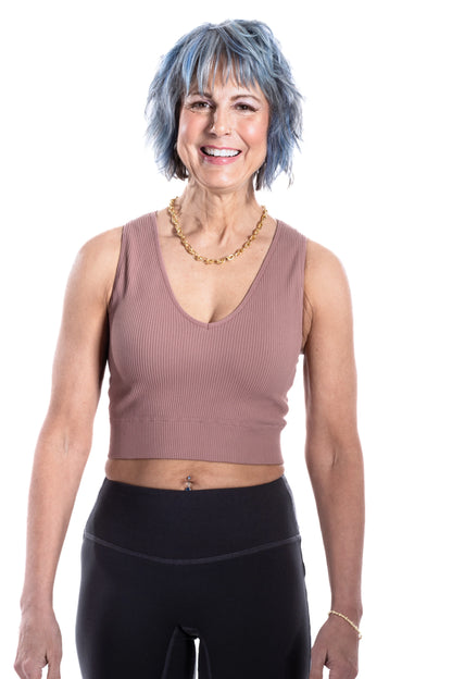 Women's V-Neck Ribbed Bralette
