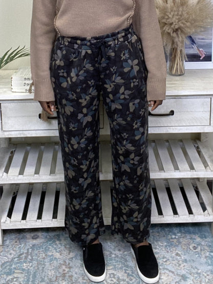 Forest Garden Women's Wide Leg Drawstring Pants