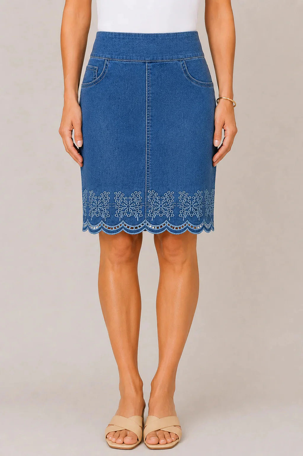 Ethyl Bluebell Lace Skirt - Yacht