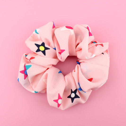 Pink Star Scrunchie