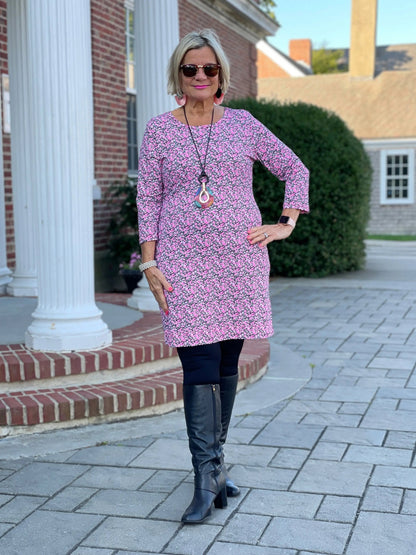 AUBREY PINK SLEEVE DRESS