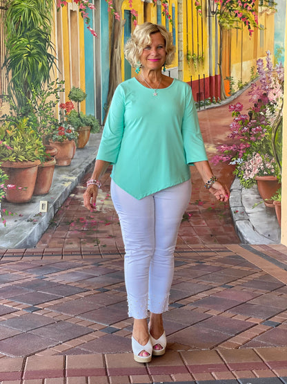 ICE BLUE ASYMMETRIC TOP