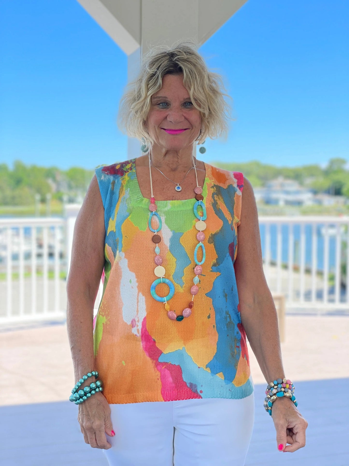 AQUA MARINE SWEATER TANK