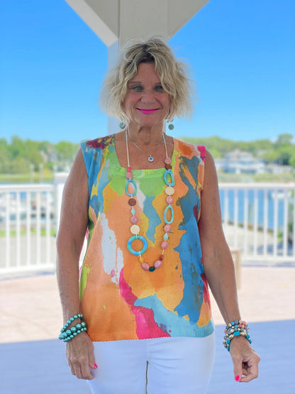 AQUA MARINE SWEATER TANK