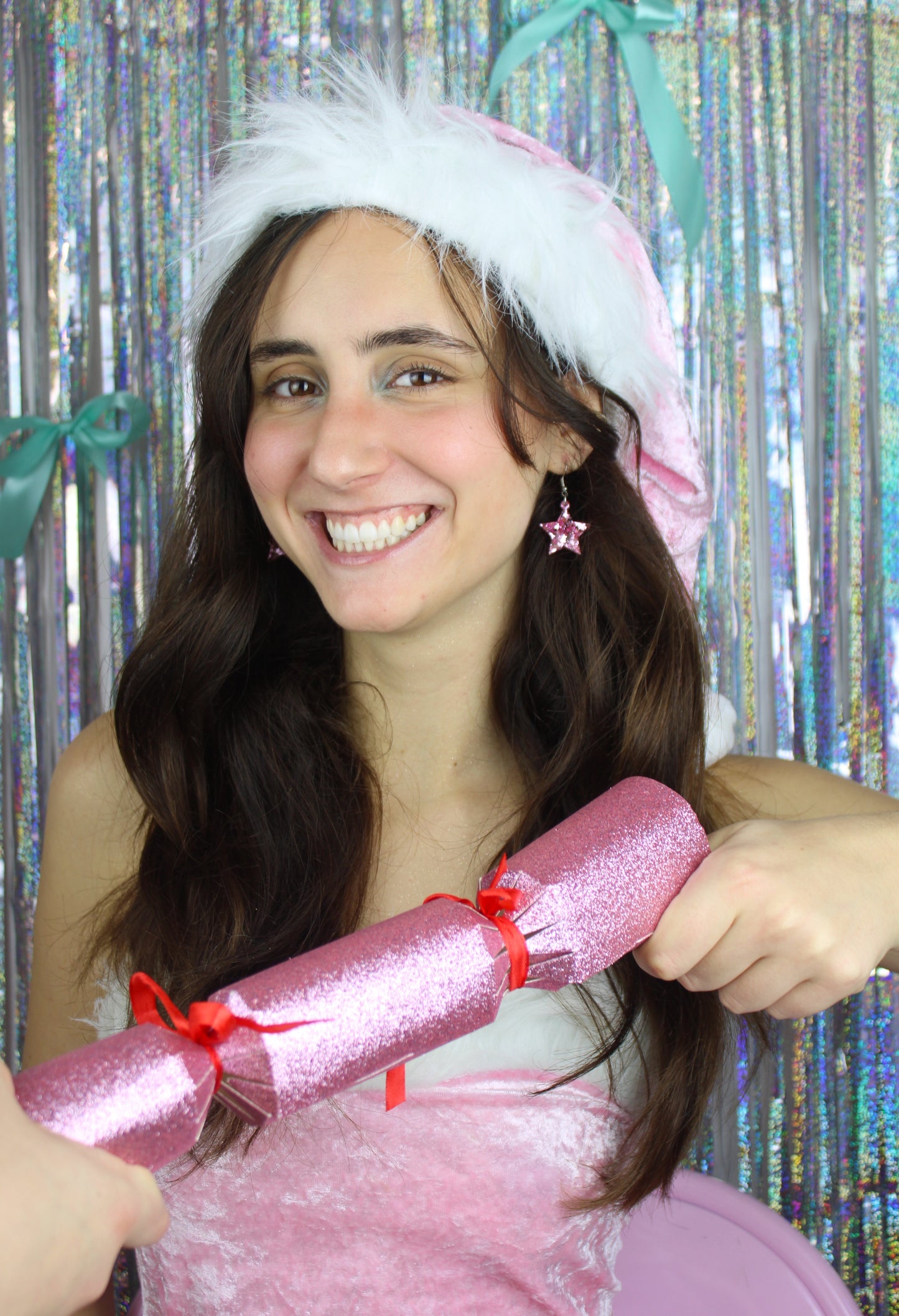 Pink Stellar Confetti Star Earrings