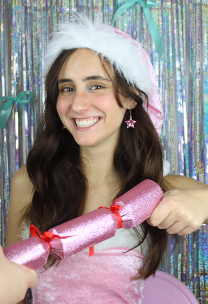 Pink Stellar Confetti Star Earrings