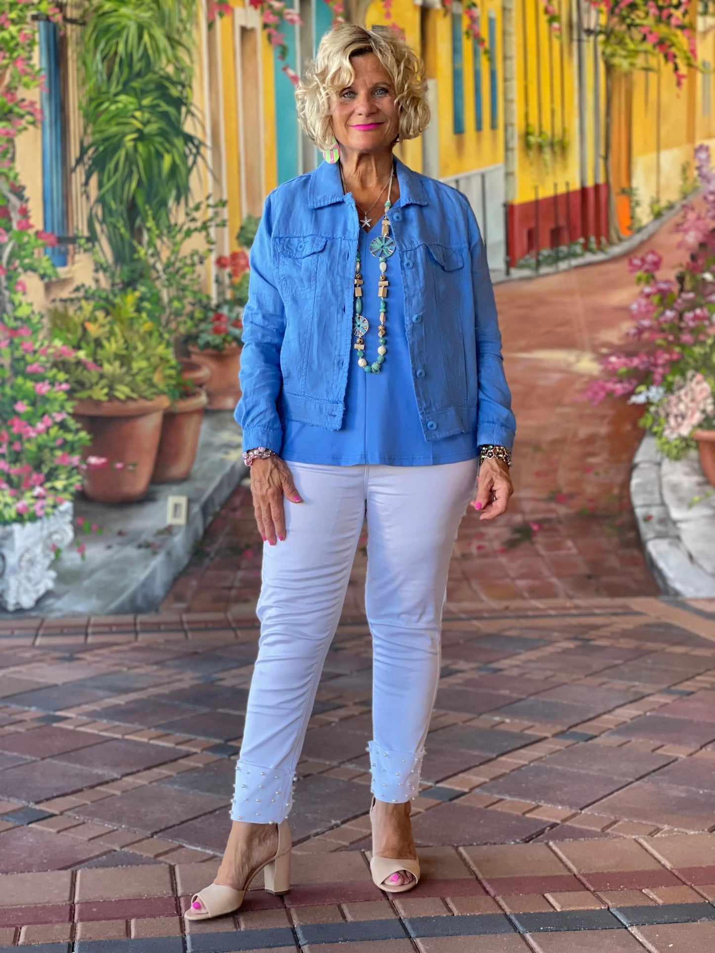 LULU B  ROYAL LINEN JACKET