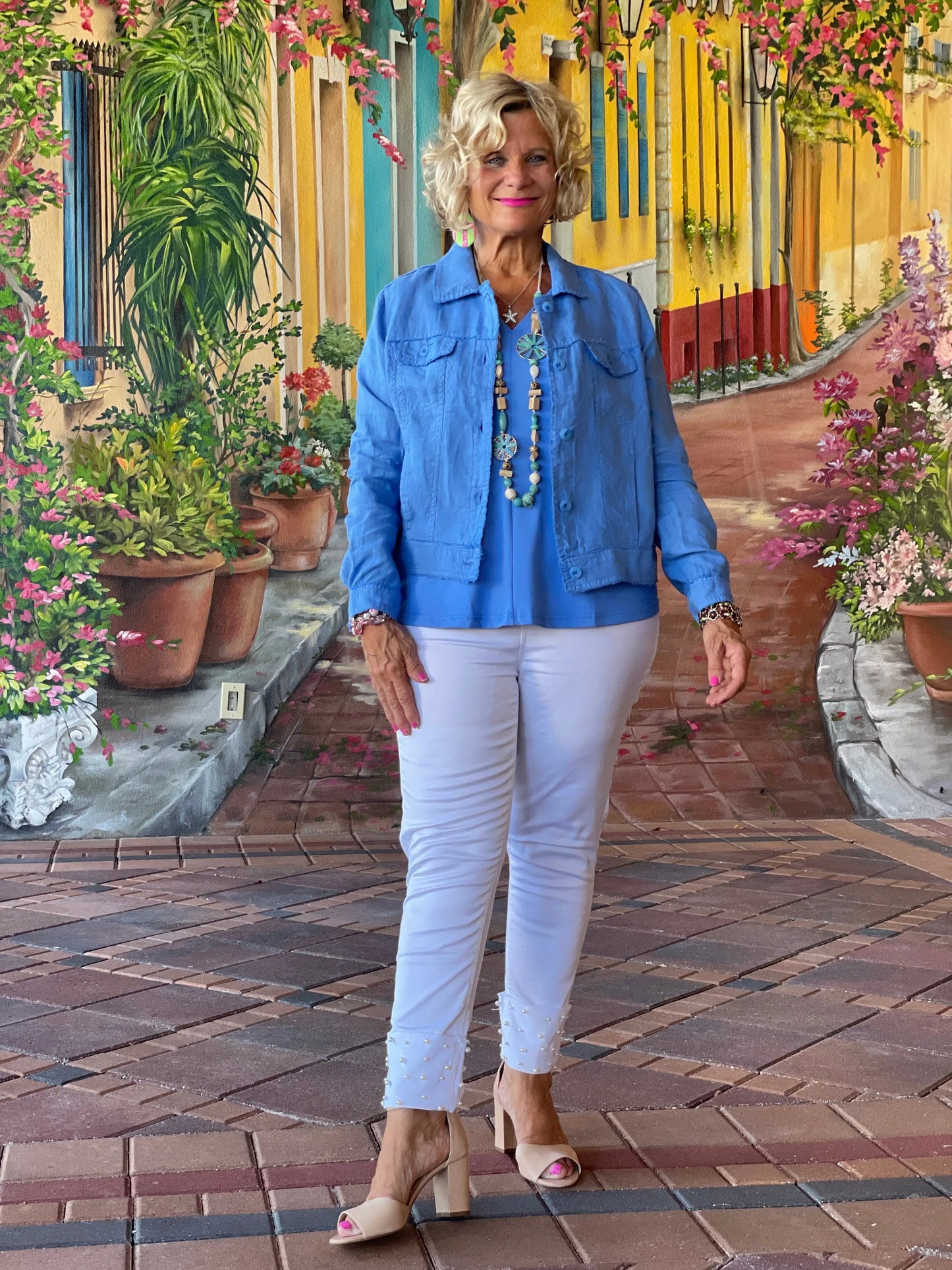 LULU B  ROYAL LINEN JACKET