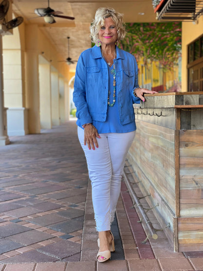LULU B  ROYAL LINEN JACKET