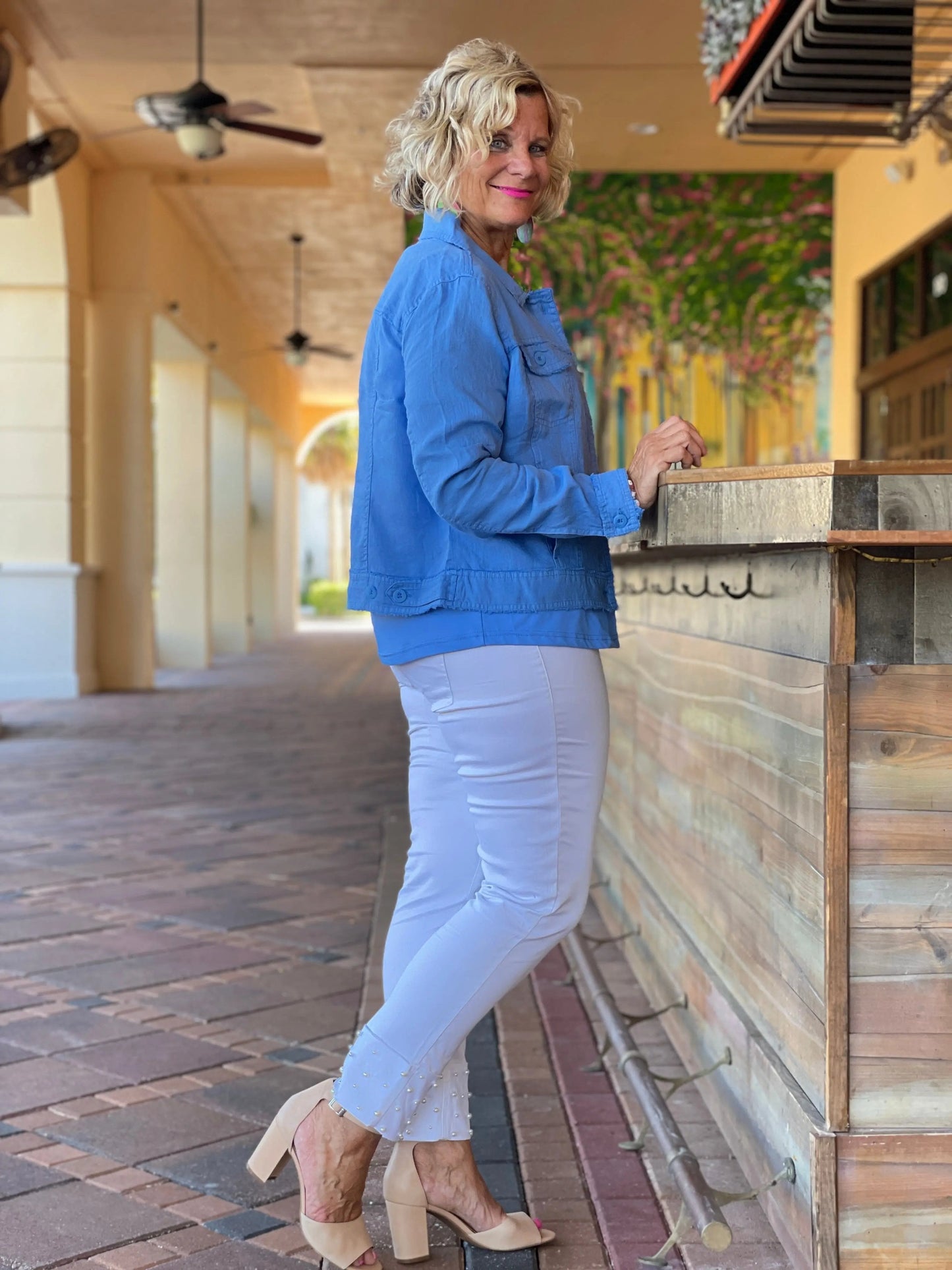 LULU B  ROYAL LINEN JACKET