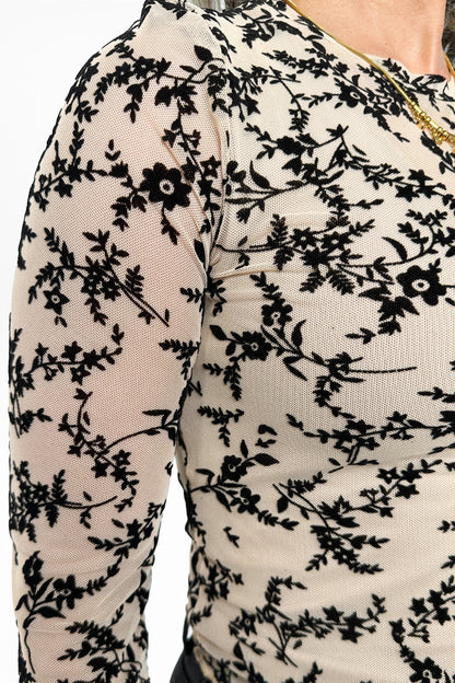 ALB Custom Women's Floral Mesh Layering Top