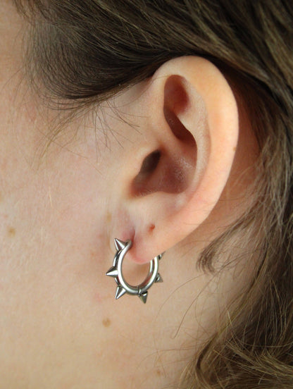 Punk-fection Spike Huggie Hoop Earrings
