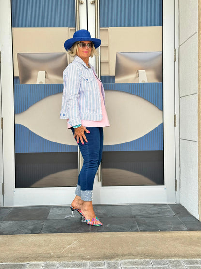 LULU B  CANDY PINK LINEN JACKET