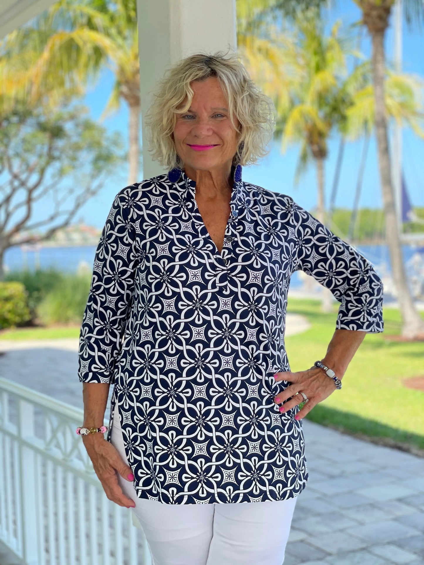 BRIGHTEN BLUE TUNIC