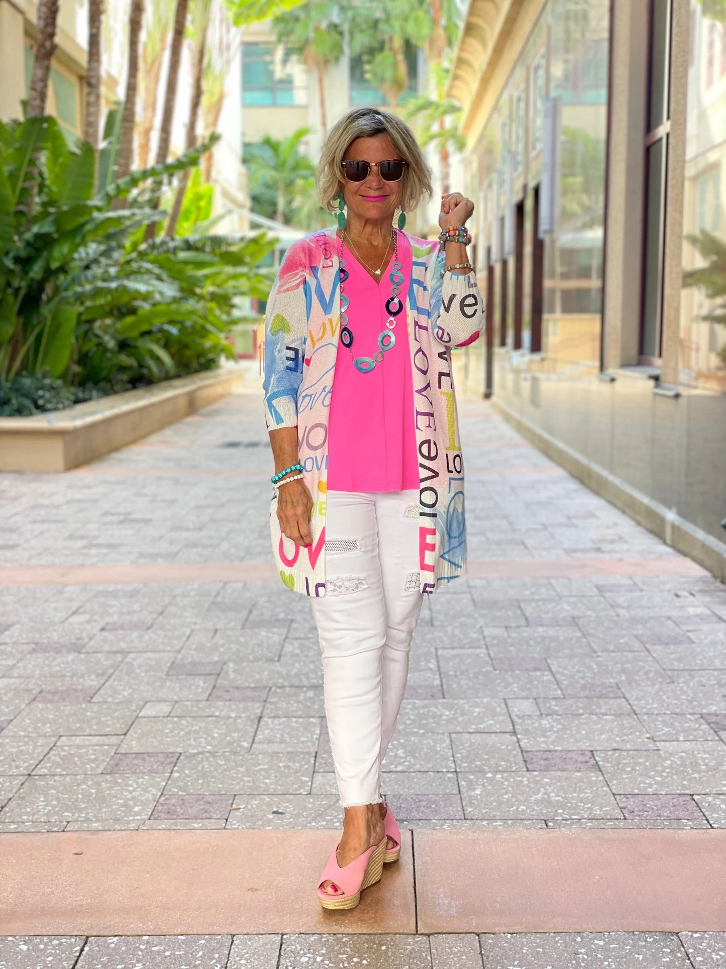 HOT PINK TAILORED V