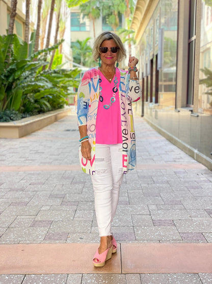 HOT PINK TAILORED V