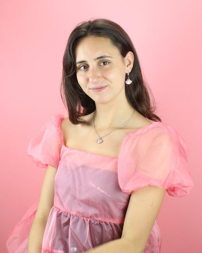 Pink Marble Shell Earrings
