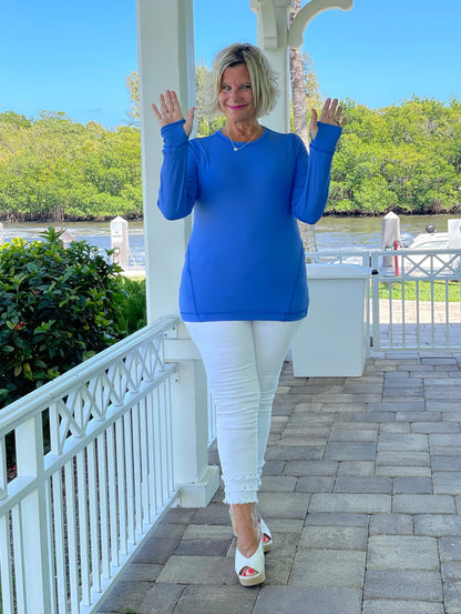 BLU THUMBHOLE TOP