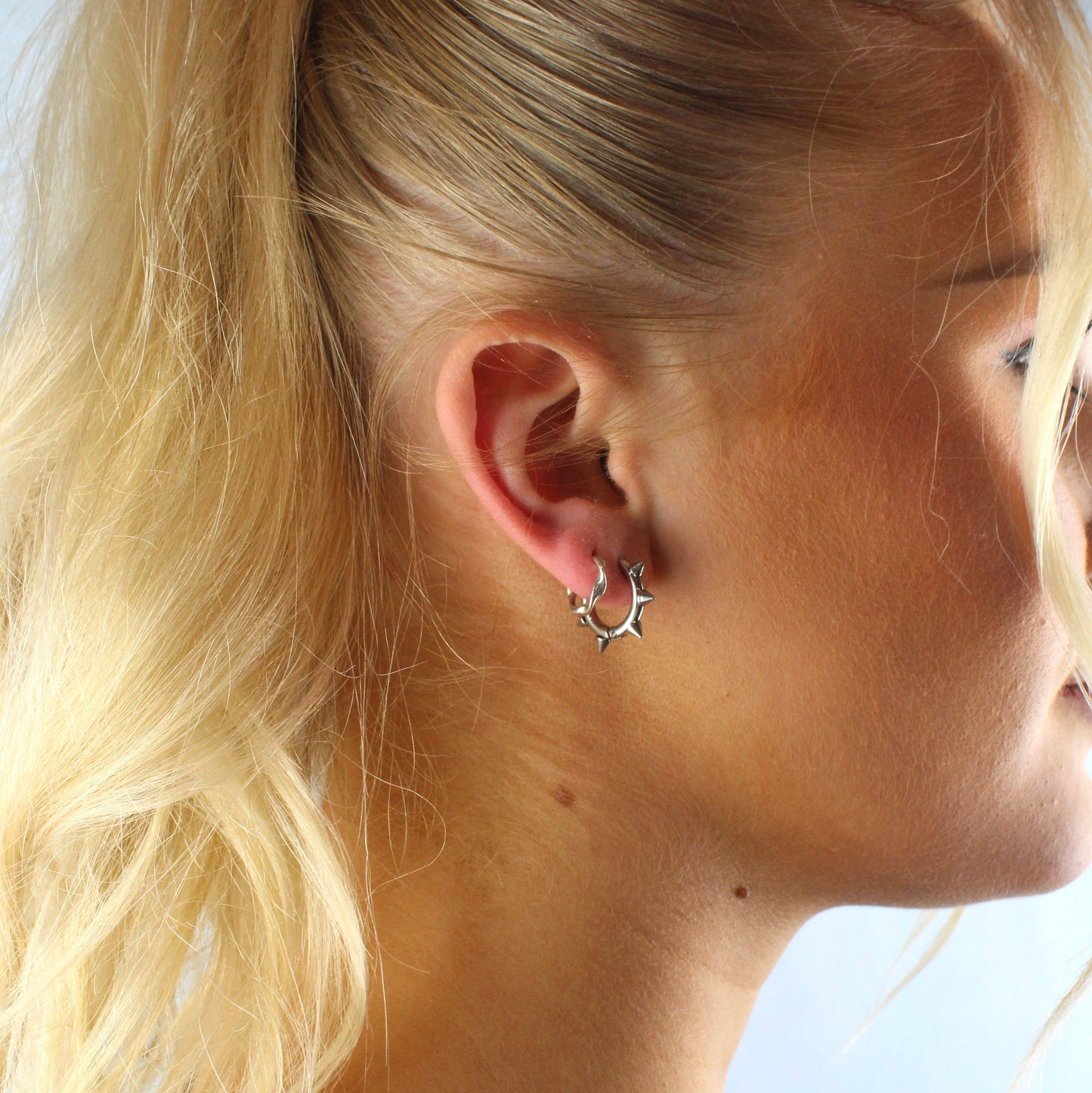 Punk-fection Spike Huggie Hoop Earrings