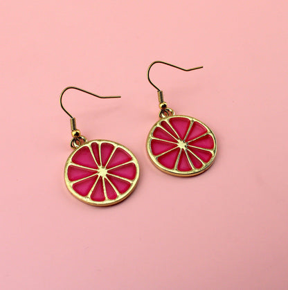 Pink Grapefruit Earrings