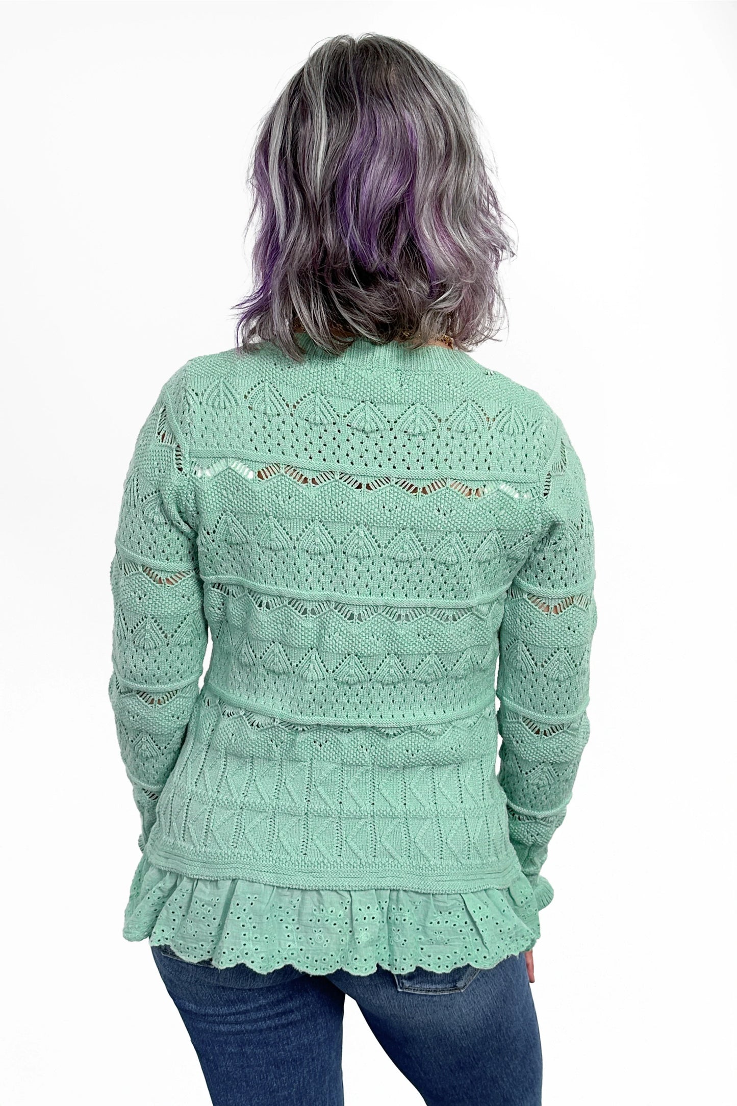 Women's Button Down Textured Knit Cardigan by Ava Lane