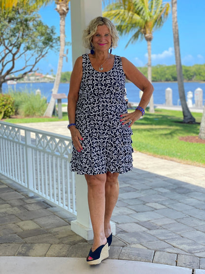BRIGHTEN BLUE LAYERED DRESS