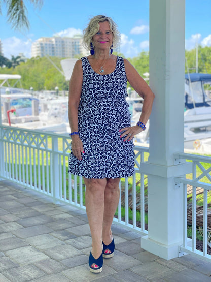 BRIGHTEN BLUE LAYERED DRESS