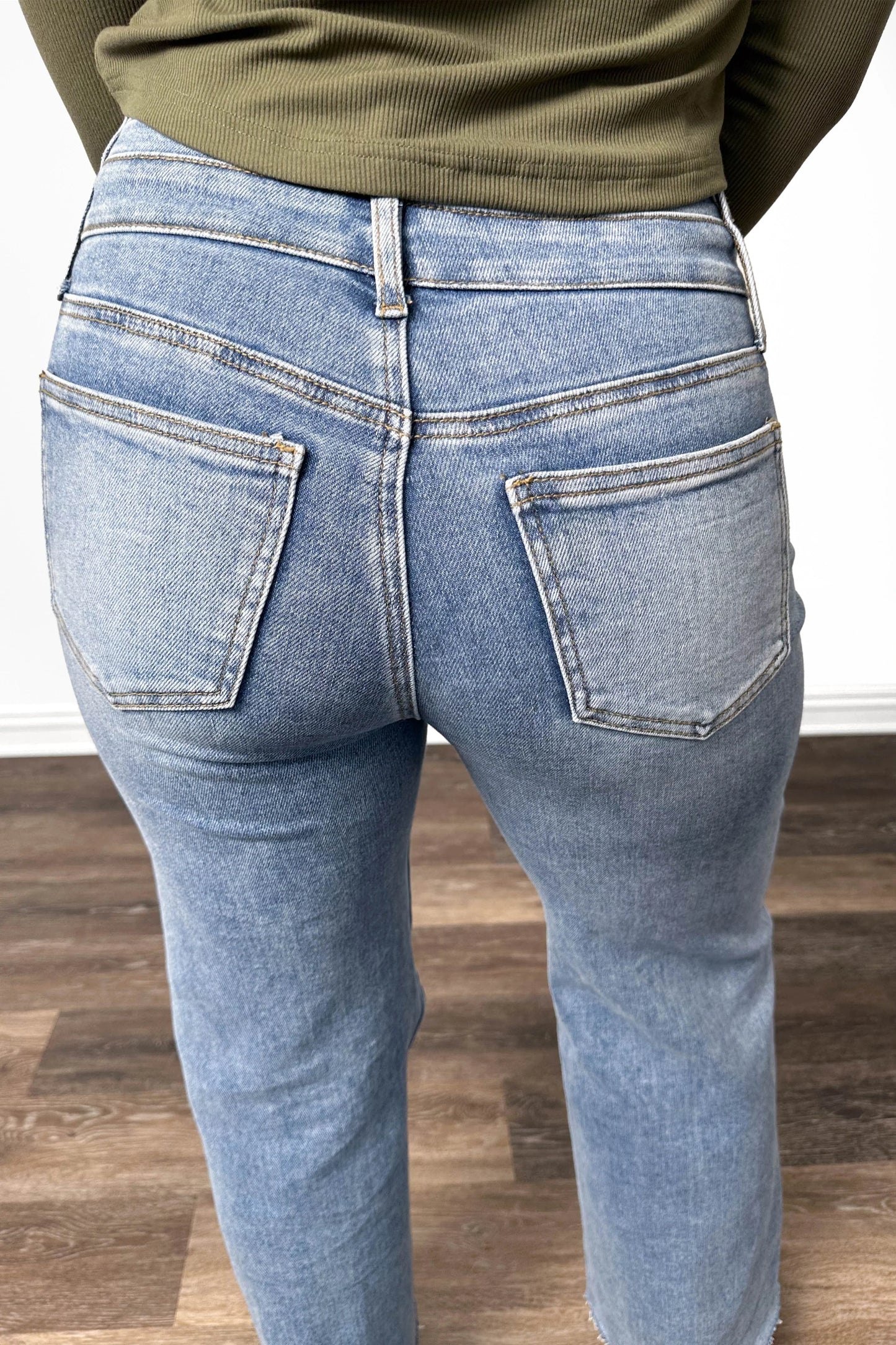 The Diane High-Rise Tummy Control Double Waist Wide Leg Denim