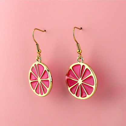 Pink Grapefruit Earrings
