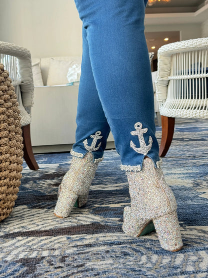 LULU-B DENIM NAVY ANCHOR DENIM