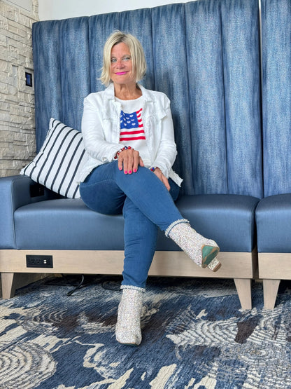 LULU-B DENIM NAVY ANCHOR DENIM