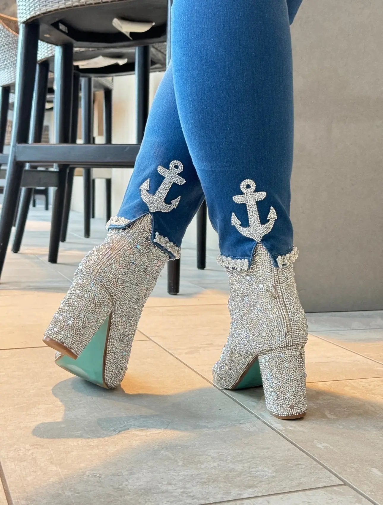 LULU-B DENIM NAVY ANCHOR DENIM