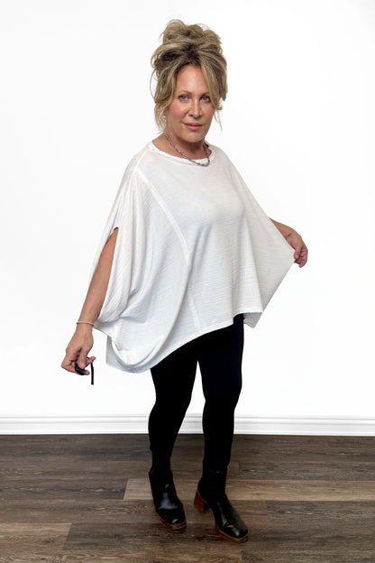 Oversized Hi-Lo Short Sleeve Top