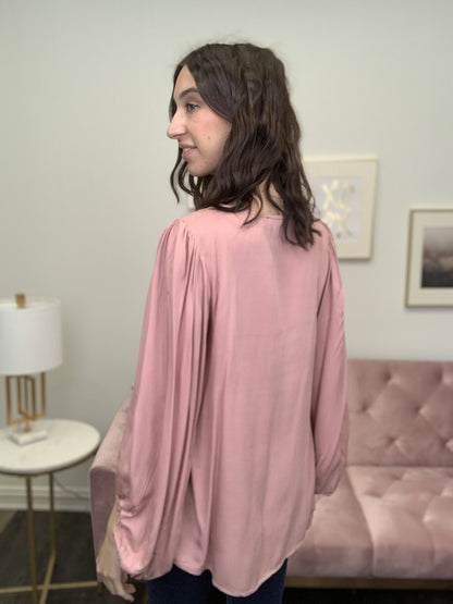 Happy By My Side Women's Puffy Long Sleeve Top