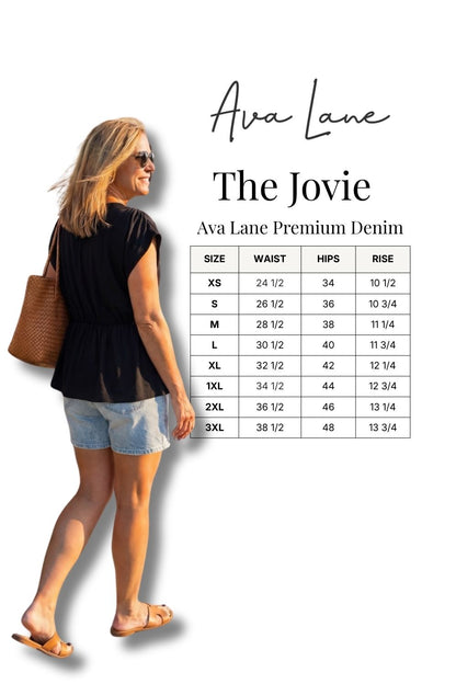 The Jovie High-Rise Tummy Control Light Wash Denim Shorts