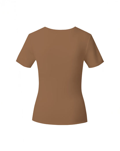 LAYER ZERO DOUBLE-LAYERED SMOOTHING NYLON SHORT SLEEVE TOP