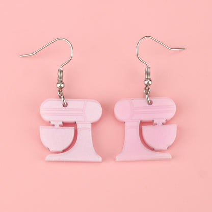 Pink Stand Mixer Earrings
