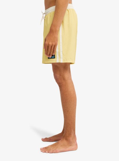 One Piece Solid 16" Elastic Waist Boardshorts - Pampas