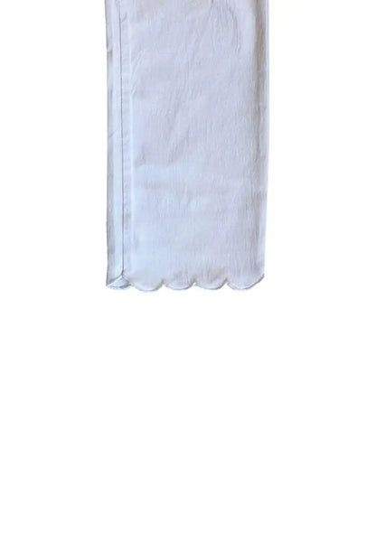 ETHYL WHITE SCALLOP JEANS