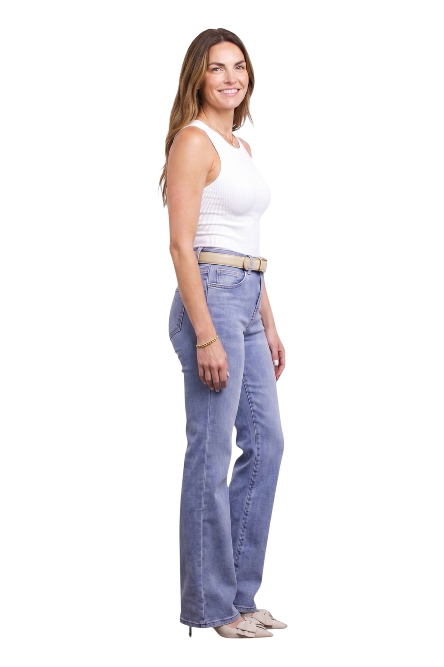 The Tilly High-Rise Tummy Control Relaxed Flare Denim - Three Inseams