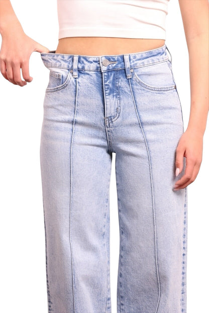 The Kallie High-Rise Tummy Control Wide Leg Denim - Three Inseams