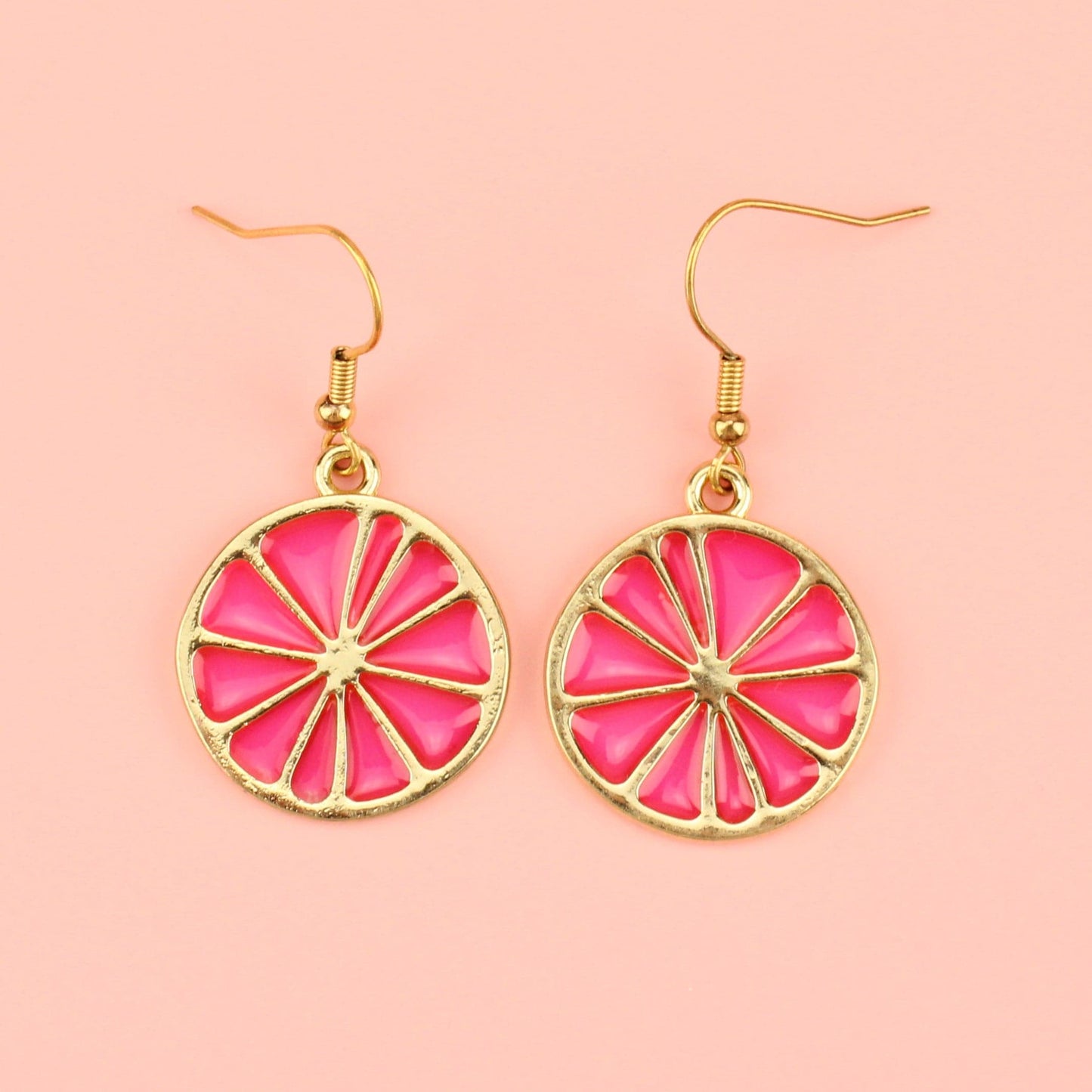 Pink Grapefruit Earrings