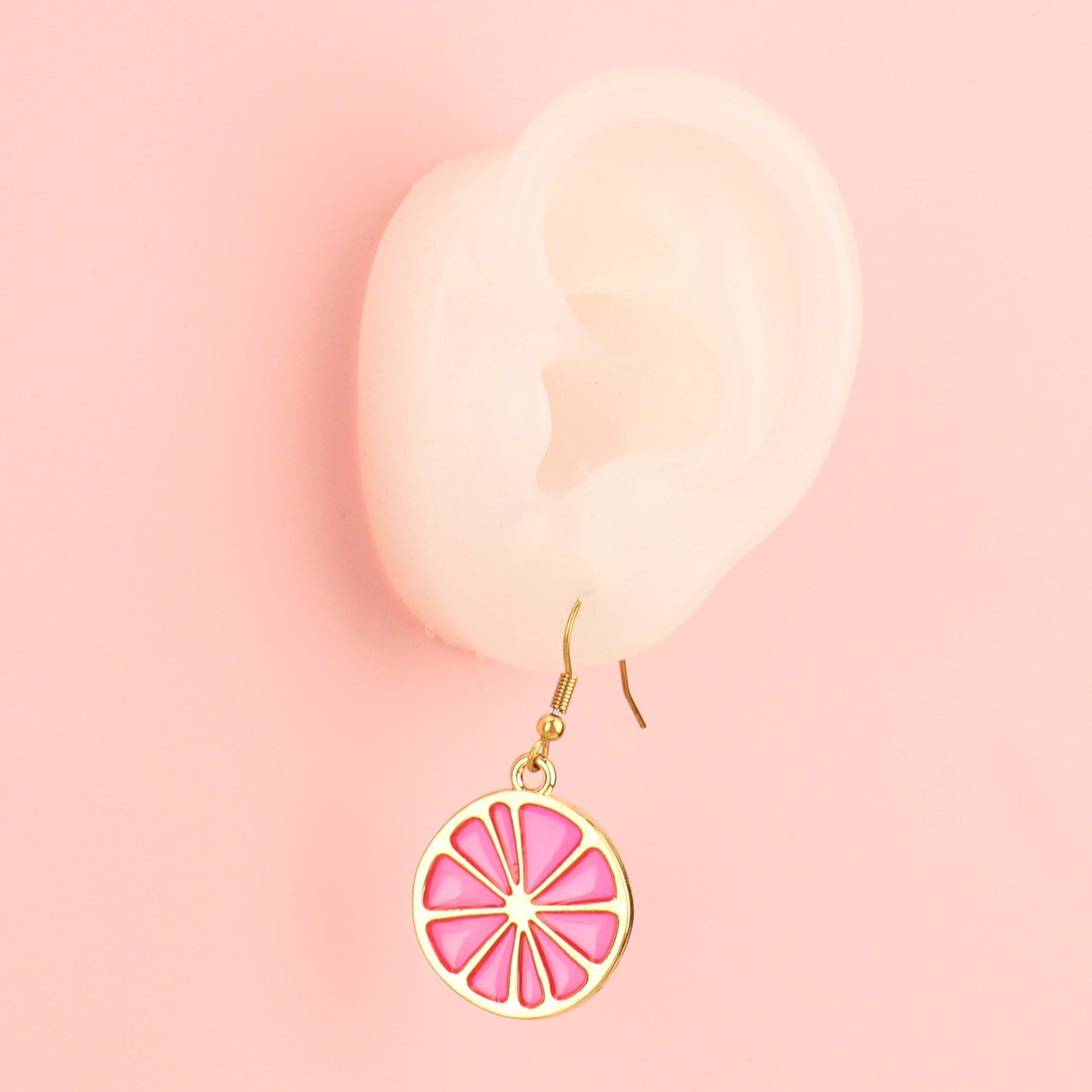 Pink Grapefruit Earrings